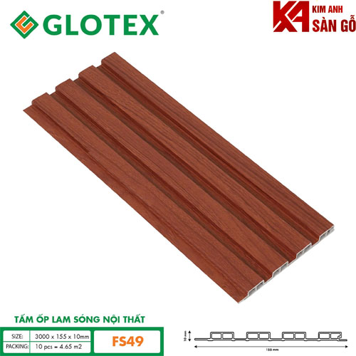 Tấm Ốp Lam 4 Sóng Nội Thất Glotex FS-49
